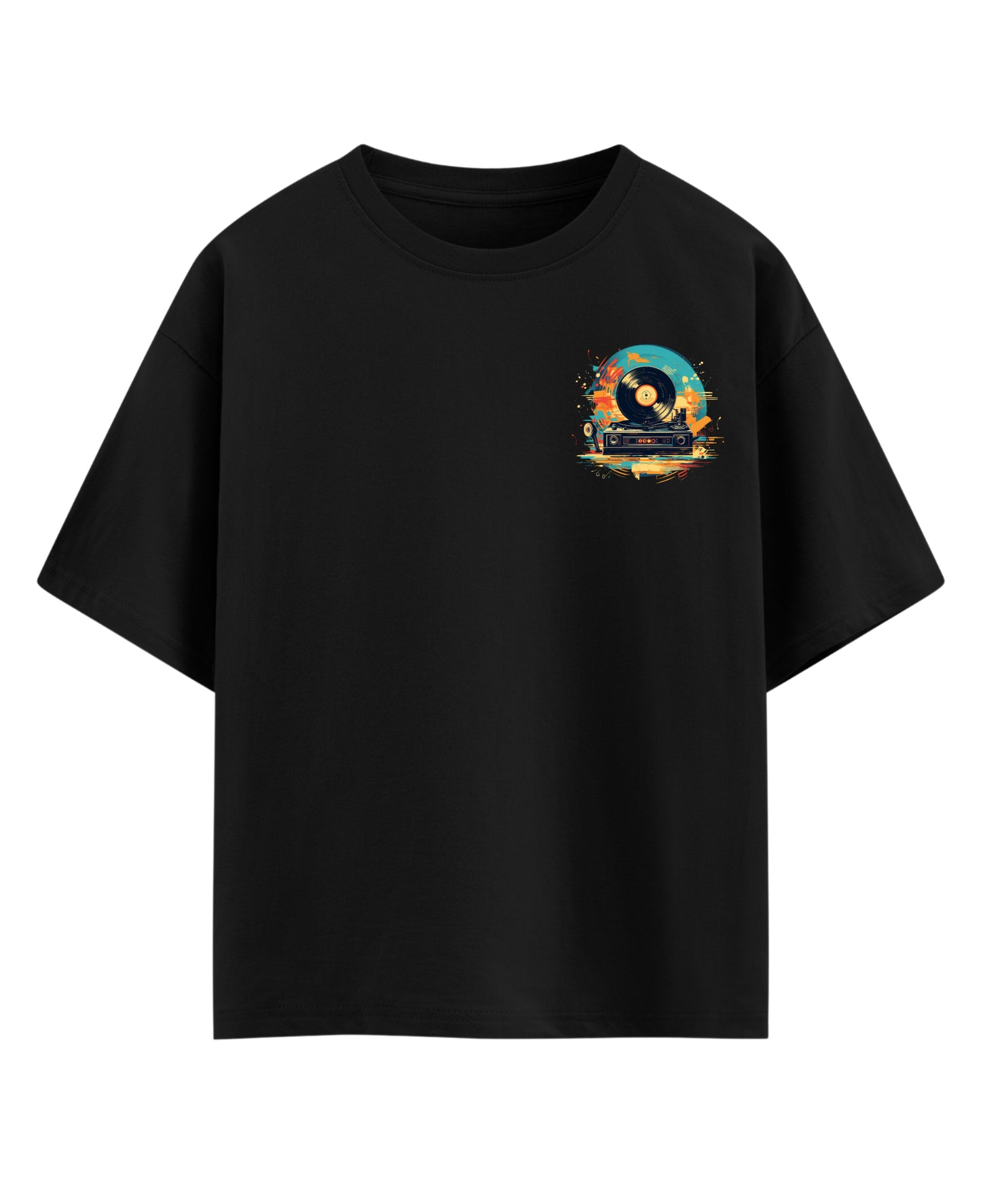 Black Oversized T-shirt Front Design