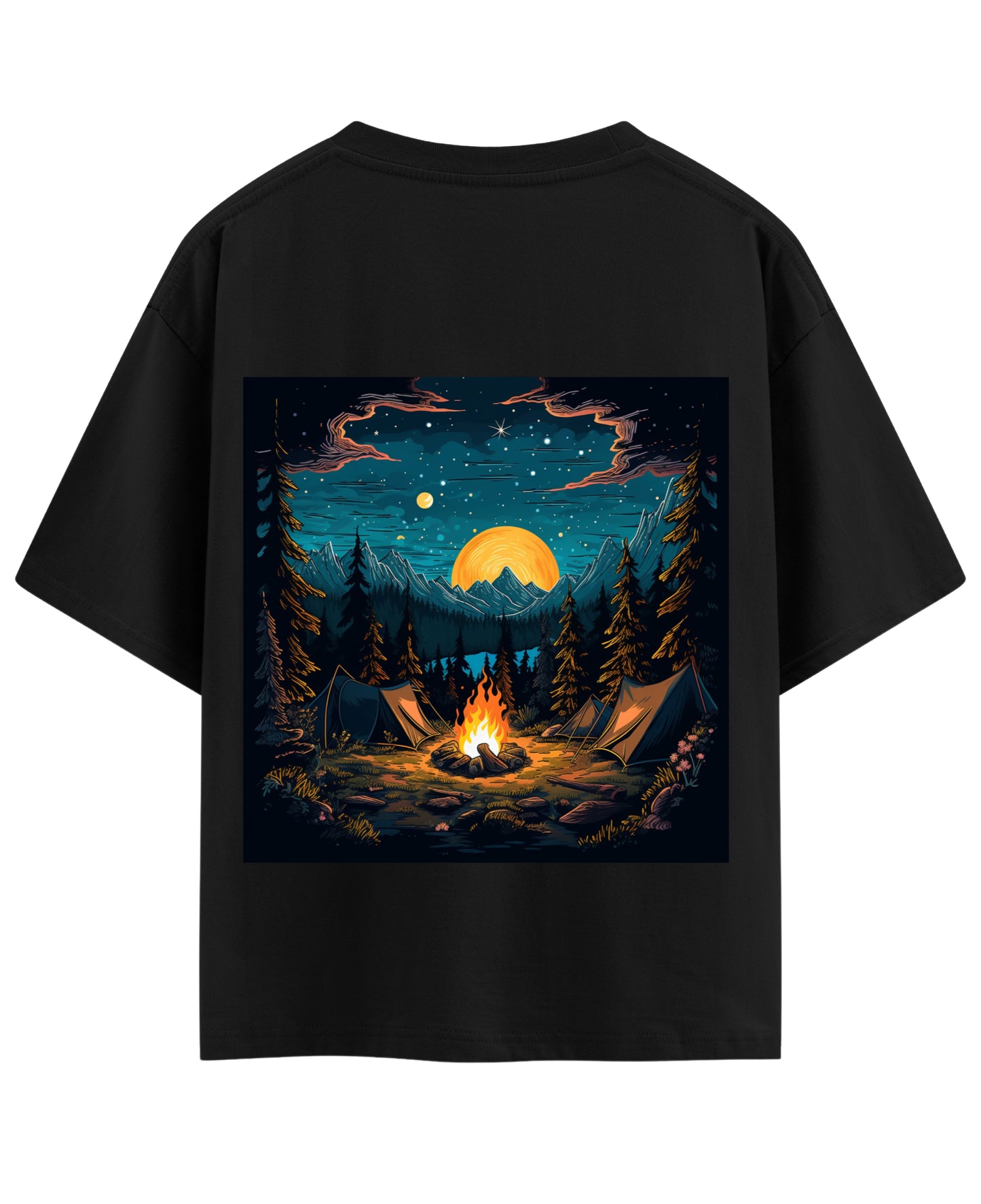 Black Oversized T-shirt Back Design