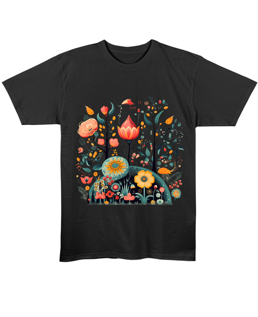 Black Regular Fit T-shirt Front Design